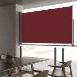 Copertină laterală retractabilă de terasă, roșu, 140 x 300 cm GartenMobel Dekor