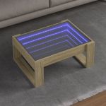 Măsuță de cafea cu LED infinity, stejar sonoma, 70x53x30 cm GartenMobel Dekor