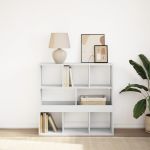 Bibliotecă/Separator cameră, alb, 100x33x94,5 cm GartenMobel Dekor