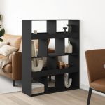 Separator de cameră, negru, 100x33x125,5 cm, lemn prelucrat GartenMobel Dekor