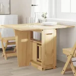 Masă tip fluture pliabilă „Corona”, maro ceruit, lemn masiv pin GartenMobel Dekor