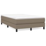 Pat box spring cu saltea, taupe, 120x190 cm material textil GartenMobel Dekor