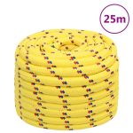 Frânghie de barcă, galben, 20 mm, 25 m, polipropilenă GartenMobel Dekor