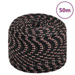Frânghie de barcă, negru, 8 mm, 50 m, polipropilenă GartenMobel Dekor