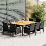 Set mobilier de grădină, 11 piese, gri, poliratan GartenMobel Dekor