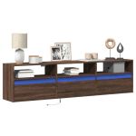 Dulap TV de perete cu lumini LED, stejar maro, 180x31x45 cm GartenMobel Dekor