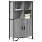 Dulap înalt, gri sonoma, 79,5x35,5x137,5 cm, lemn prelucrat GartenMobel Dekor
