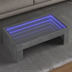 Măsuță de cafea cu LED infinity, gri beton, 90x50x30 cm GartenMobel Dekor