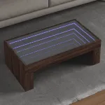 Măsuță de cafea cu LED infinity, stejar maro, 90x50x30 cm GartenMobel Dekor