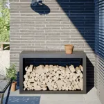 Rastel pentru lemne de foc, antracit, 100x40x60 cm, oțel GartenMobel Dekor