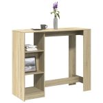 Masă bar cu raft stejar Sonoma, 124x46x103,5 cm, lemn prelucrat GartenMobel Dekor