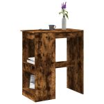 Masă bar cu raft stejar fumuriu 90x47,5x103,5 cm lemn prelucrat GartenMobel Dekor