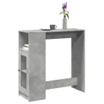 Masă de bar cu rafturi gri beton 101x40x103,5 cm lemn prelucrat GartenMobel Dekor