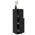 Dulap de farmacie, negru, 30x41x118 cm, lemn prelucrat GartenMobel Dekor