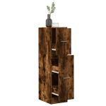 Dulap de farmacie stejar fumuriu, 30x41x118 cm, lemn prelucrat GartenMobel Dekor
