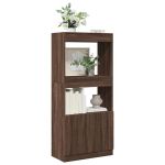 Dulap înalt, stejar maro, 63x33x140 cm, lemn prelucrat GartenMobel Dekor