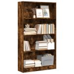 Bibliotecă, stejar fumuriu, 80x24x143 cm, lemn prelucrat GartenMobel Dekor