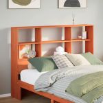 Tăblie de pat cu depozitare maro ceruit, 140 cm, lemn masiv pin GartenMobel Dekor