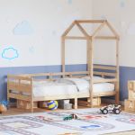 Pat de zi cu acoperiș, 80x200 cm, lemn masiv de pin GartenMobel Dekor