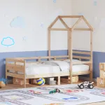 Pat de zi cu acoperiș, 80x200 cm, lemn masiv de pin GartenMobel Dekor