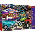 PUZZLE TREFL 1000 PREMIUM PLUS TEA TIME GARAJUL COLECTIONARULUI DE MASINI SuperHeroes ToysZone
