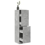 Dulap de farmacie, gri beton, 40x41x144,5 cm, lemn prelucrat GartenMobel Dekor