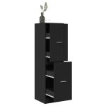 Dulap de farmacie, negru, 40x41x144,5 cm, lemn prelucrat GartenMobel Dekor