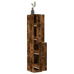 Dulap de farmacie stejar fumuriu, 30x41x174,5cm, lemn prelucrat GartenMobel Dekor