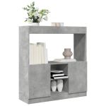 Dulap înalt, gri beton, 92x33x100 cm, lemn prelucrat GartenMobel Dekor