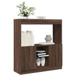 Dulap înalt, stejar maro, 92x33x100 cm, lemn prelucrat GartenMobel Dekor