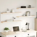 Rafturi plutitoare, 4 buc., 110x23,5x4 cm, lemn prelucrat GartenMobel Dekor