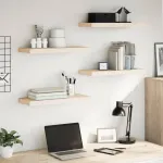 Rafturi plutitoare, 4 buc., 60x23,5x4 cm, lemn prelucrat GartenMobel Dekor