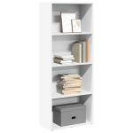 Bibliotecă, alb, 60x30x152 cm, lemn prelucrat GartenMobel Dekor