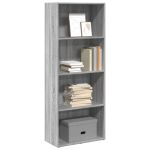 Bibliotecă, gri sonoma, 60x30x152 cm, lemn prelucrat GartenMobel Dekor