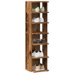 Pantofare, 2 buc., lemn vechi, 28x27x102 cm, lemn prelucrat GartenMobel Dekor