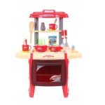 SET DE JOACA MALPLAY BUCATARIE PENTRU COPII CU ACCESORII SI CUPTOR ROSU 65 CM SuperHeroes ToysZone