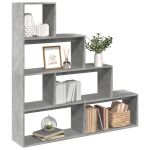 Bibliotecă/separator cameră gri beton 143,5x29x143,5 cm lemn GartenMobel Dekor
