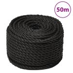 Frânghie de lucru, negru, 20 mm, 50 m, polipropilenă GartenMobel Dekor