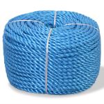 Frânghie împletită polipropilenă, albastru, 100 m, 14 mm   GartenMobel Dekor