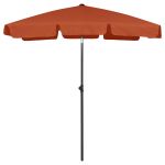 Umbrelă de plajă, cărămiziu, 180x120 cm GartenMobel Dekor