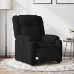 Fotoliu rabatabil electric, negru, material textil GartenMobel Dekor