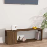 Comodă TV, stejar maro, 100x24x32 cm, lemn prelucrat GartenMobel Dekor