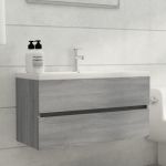 Dulap de chiuvetă, sonoma gri, 90x38,5x45 cm, lemn prelucrat GartenMobel Dekor