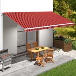 Pânză de copertină, portocaliu și maro, 600 x 300 cm GartenMobel Dekor