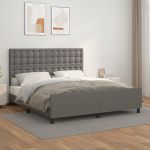 Cadru de pat cu tăblie, gri, 160x200 cm, piele ecologică GartenMobel Dekor