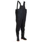 Salopetă cu pieptar și cizme, negru, mărimea 46 GartenMobel Dekor