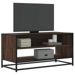 Comodă TV, stejar maro, 91x40x46 cm lemn prelucrat și metal GartenMobel Dekor