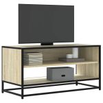 Comodă TV, stejar sonoma, 91x40x46 cm, lemn prelucrat și metal GartenMobel Dekor