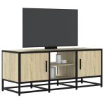 Dulap TV, stejar sonoma, 100x35x41 cm, lemn prelucrat și metal GartenMobel Dekor