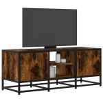 Dulap TV stejar fumuriu, 100x35x41 cm lemn prelucrat și metal GartenMobel Dekor